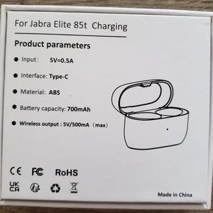 Jabra Elite 85t charging case, Black.